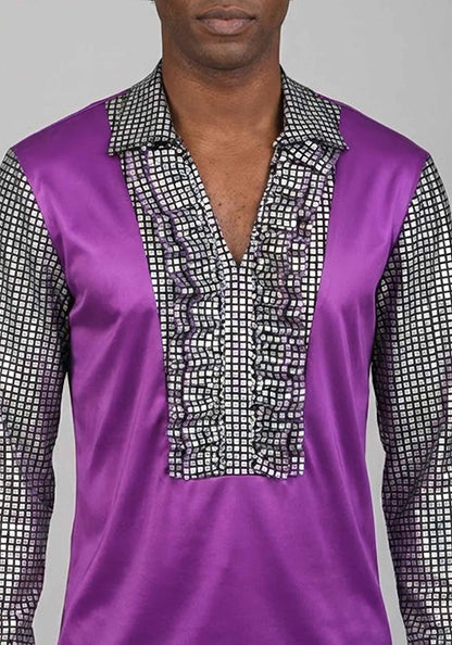 Men's Disco Costume Jumpsuit - US 8081