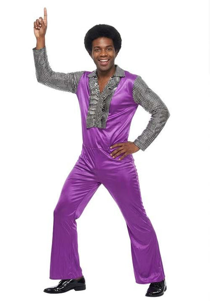 Men's Disco Costume Jumpsuit - US 8081