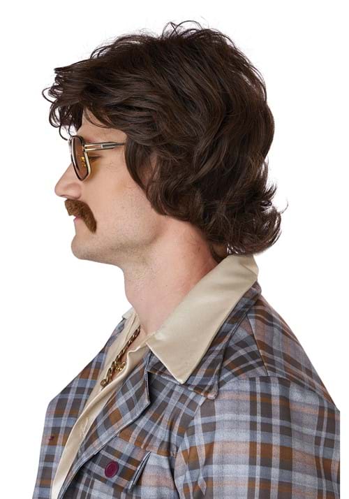 Disco Daddy Costume Wig and Mustache for Men - US 9687