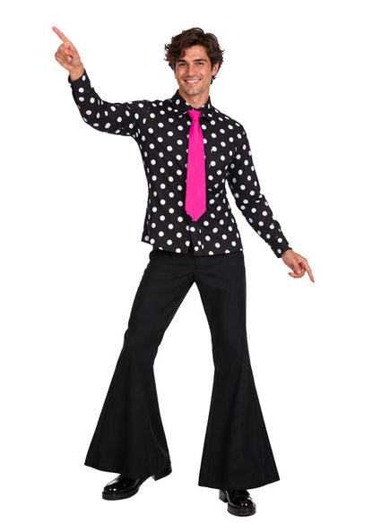 Men's Disco Heat Costume Shirt & Tie - US 9405