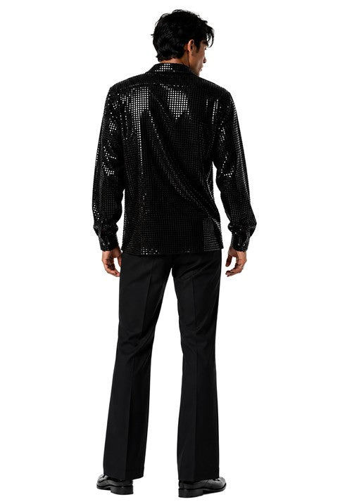 Men's Disco Inferno Black Costume - US 3945