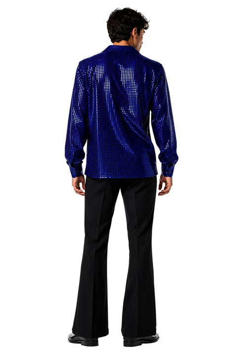 Men's Disco Inferno Blue Costume - US 0632