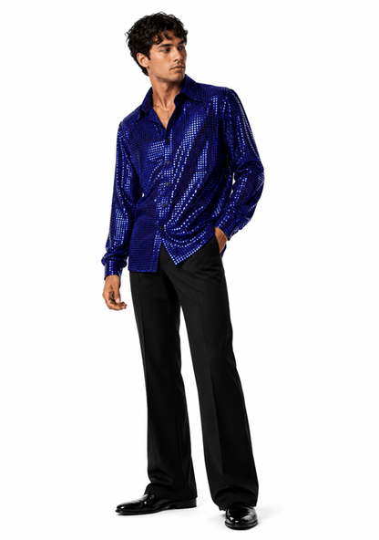 Men's Disco Inferno Blue Costume - US 0632