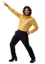 Men's Disco Inferno Gold Costume - US 5950