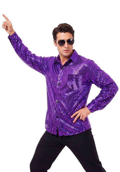 Men's Disco Inferno Purple Costume - US 8333