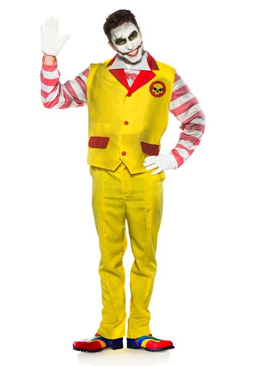 Evil Fast Food Clown Costume for Men - US 5242