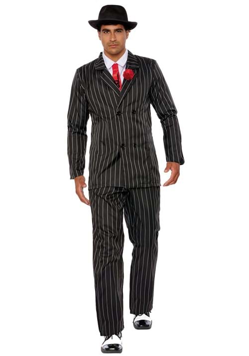 Men's Black Gangsta Suit Costume - US 7012