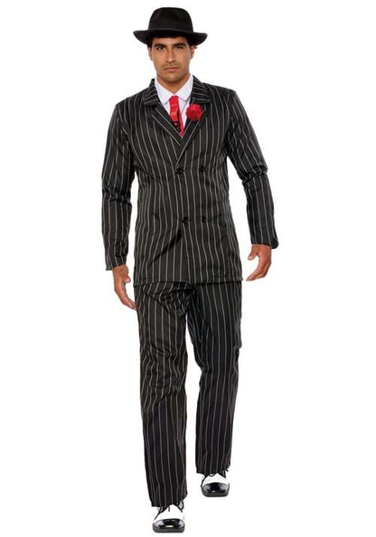 Men's Black Gangsta Suit Costume - US 7012