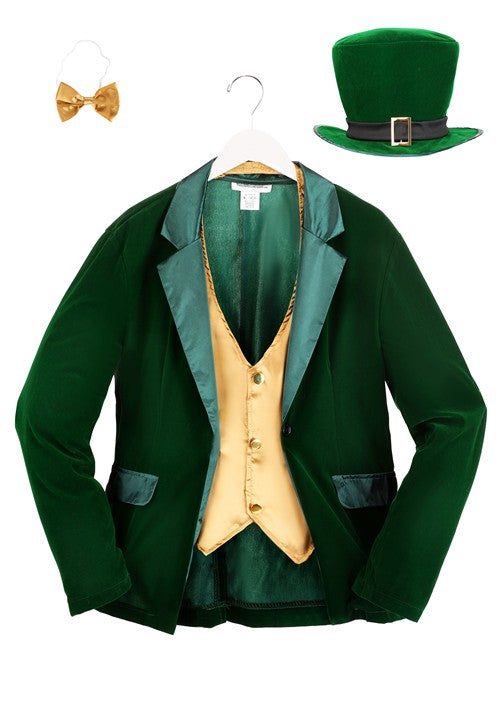 Men's Gold and Green Leprechaun Costume - US 8476