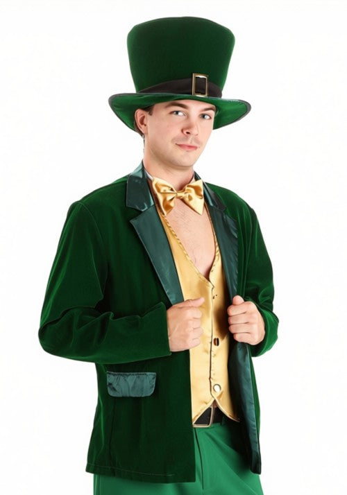 Men's Gold and Green Leprechaun Costume - US 8476