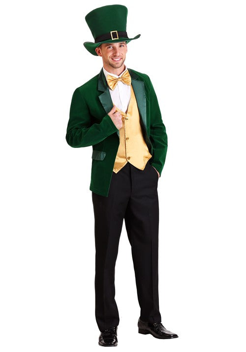 Men's Gold and Green Leprechaun Costume - US 8476