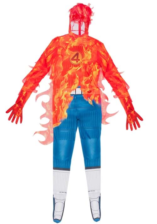 Men's Human Torch Fantastic Four Zentai Suit Costume - US 0005