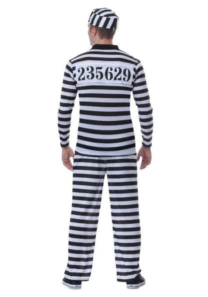 Men's Deluxe Button Down Jailbird Costume - US 6866