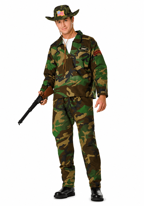 Men's Jungle Commando Soldier Costume - US 1182