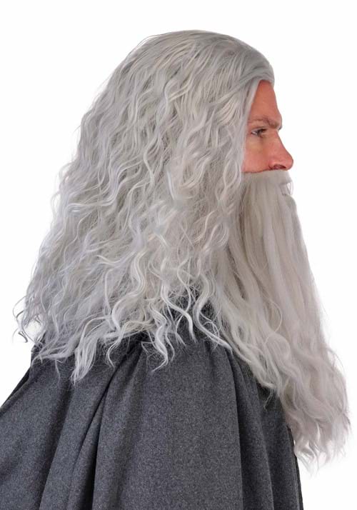 Men's Lord of the Rings Gandalf Costume Wig and Beard Set - US 4764