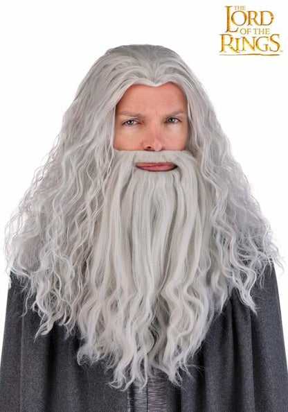 Men's Lord of the Rings Gandalf Costume Wig and Beard Set - US 4764