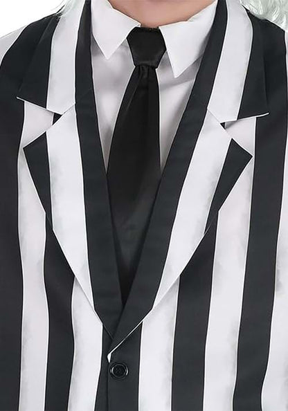 Plus Size Beetlejuice Striped Suit Costume for Men - US 2754