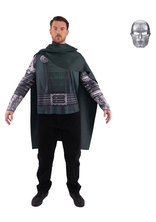 Men's Marvel Doctor Doom Costume Top with Mask - US 6963