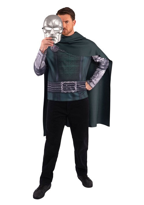 Men's Marvel Doctor Doom Costume Top with Mask - US 6963