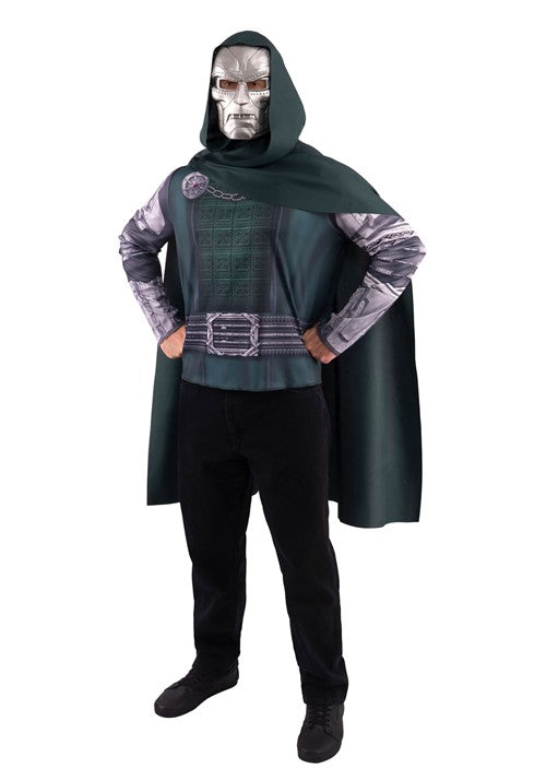 Men's Marvel Doctor Doom Costume Top with Mask - US 6963