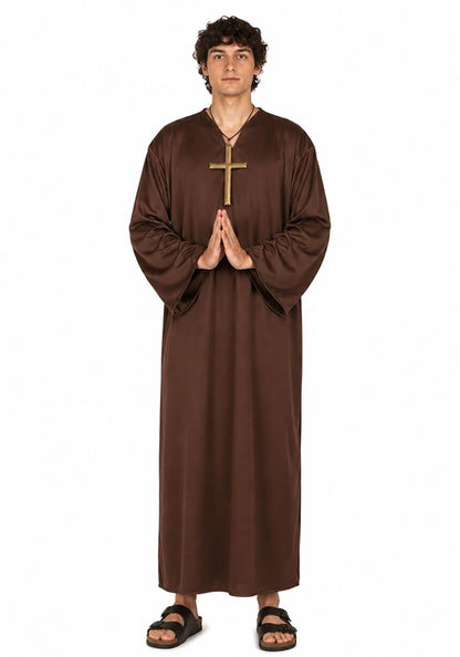 Men's Brown Monk Robe Costume - US 8401