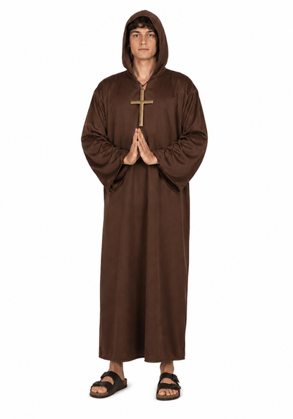 Men's Brown Monk Robe Costume - US 8401