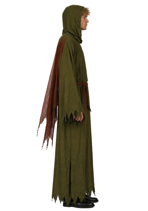Men's Olive Hooded Spooky Robe Costume - US 7816