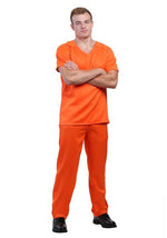 Men's Orange Prisoner Costume - US 3056