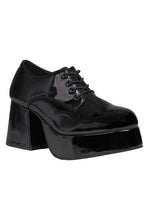 Men's Patent Black Disco Pimp Costume Shoes - US 1634