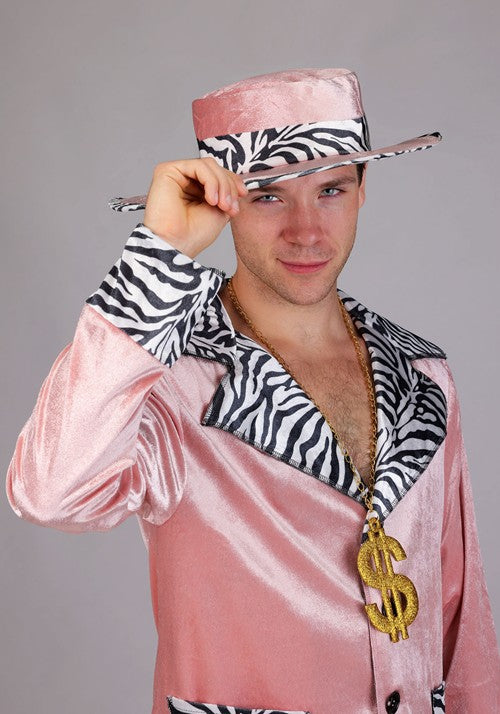 Men's Pink 70's Pimp Suit Costume - US 4440
