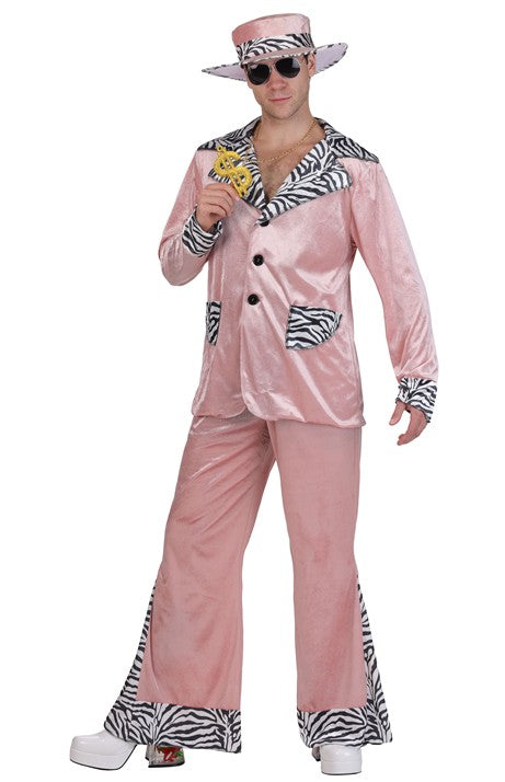 Men's Pink 70's Pimp Suit Costume - US 4440