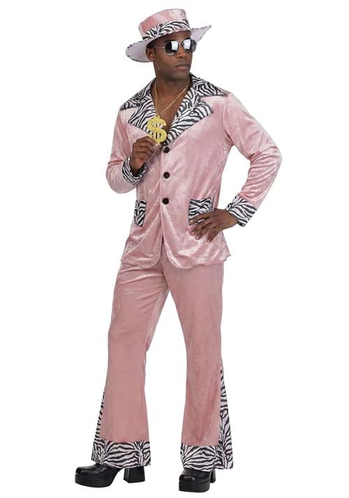 Men's Pink 70's Pimp Suit Costume - US 4440