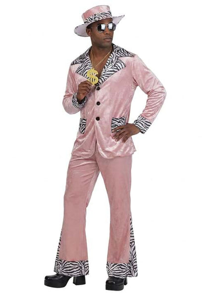 Men's Pink 70's Pimp Suit Costume - US 4440