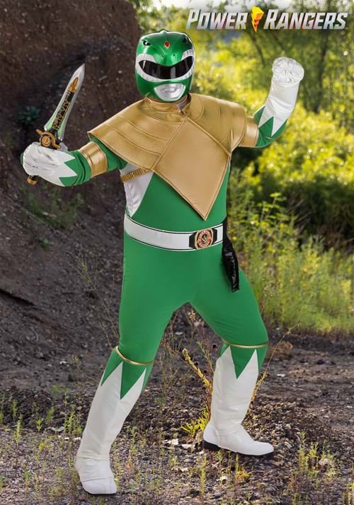 Plus Size Authentic Power Rangers Green Ranger Costume for Men - US 8240
