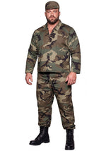 Plus Size Camouflage Commando Costume for Men - US 3173