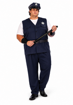 Men's Plus Size Police Costume - US 9167