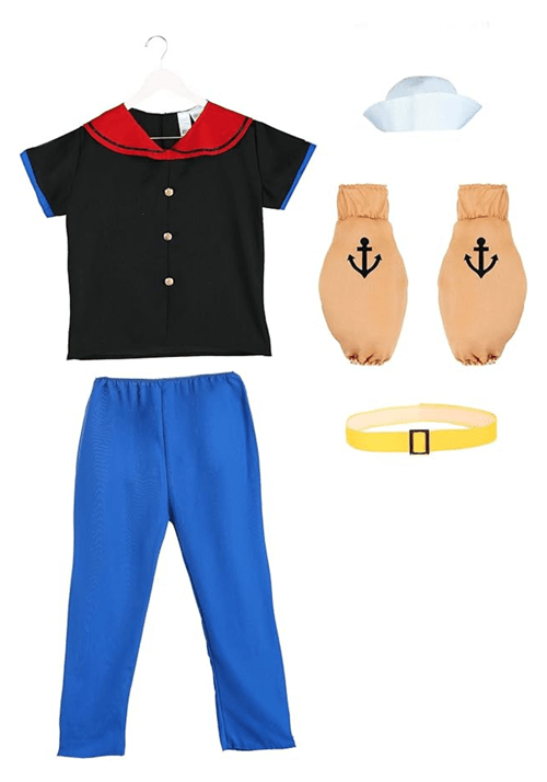 Men's Plus Size Popeye the Sailor Man Costume - US 2376
