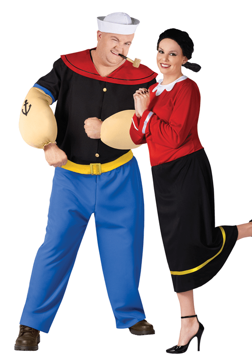 Men's Plus Size Popeye the Sailor Man Costume - US 2376