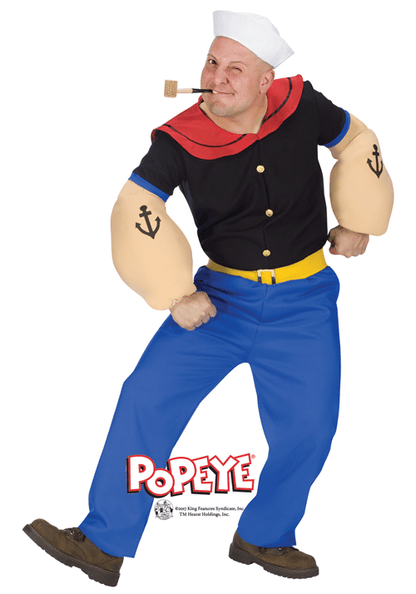 Men's Plus Size Popeye the Sailor Man Costume - US 2376