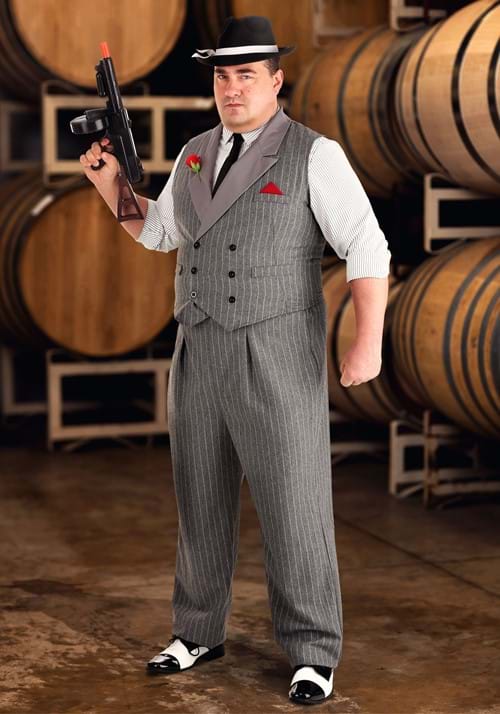 Plus Size Ruthless Gangster Men's Costume - US 8976