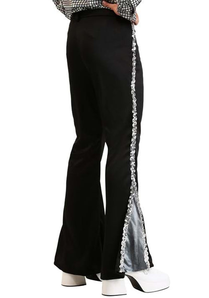 Plus Size Silver Sequin Disco Pants for Men - US 8603