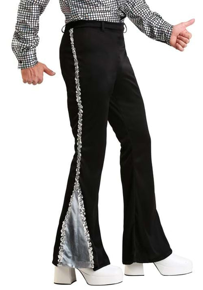 Plus Size Silver Sequin Disco Pants for Men - US 8603
