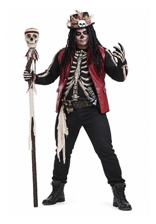 Men's Plus Size Voodoo Doctor Costume - US 4124