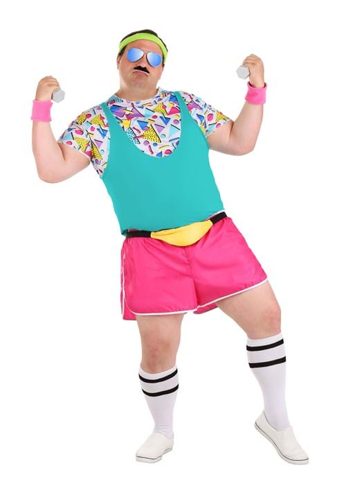 Plus Size Work It Out 80s Costume for Men - US 2512