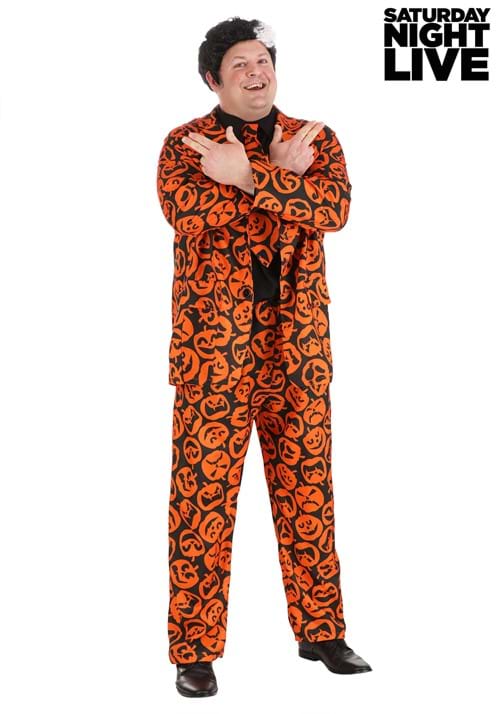 Men's Plus Sized Saturday Night Live David S. Pumpkins Costume Suit - US 9383