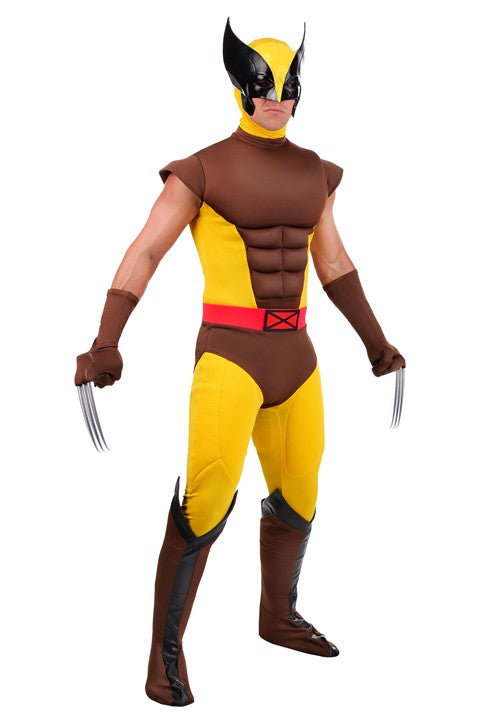 Men's Premium Marvel X-Men Brown Wolverine Costume - US 3693