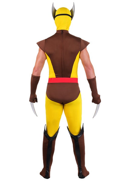 Men's Premium Marvel X-Men Brown Wolverine Costume - US 3693