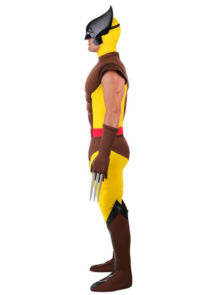 Men's Premium Marvel X-Men Brown Wolverine Costume - US 3693