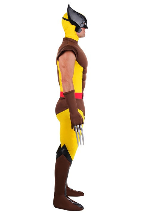 Men's Premium Marvel X-Men Brown Wolverine Costume - US 3693