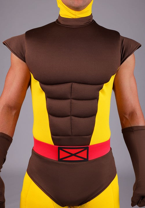 Men's Premium Marvel X-Men Brown Wolverine Costume - US 3693